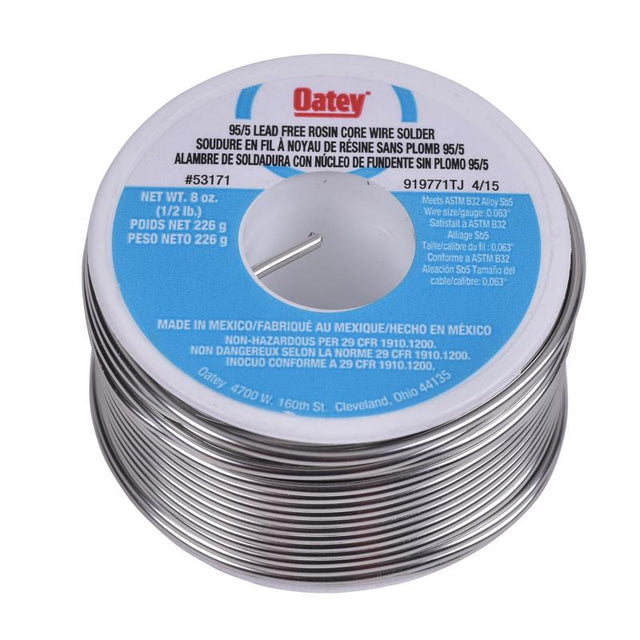 Oatey Lead-Free Rosin Core Solder Wire Tin/Antimony 95/5 1 pc