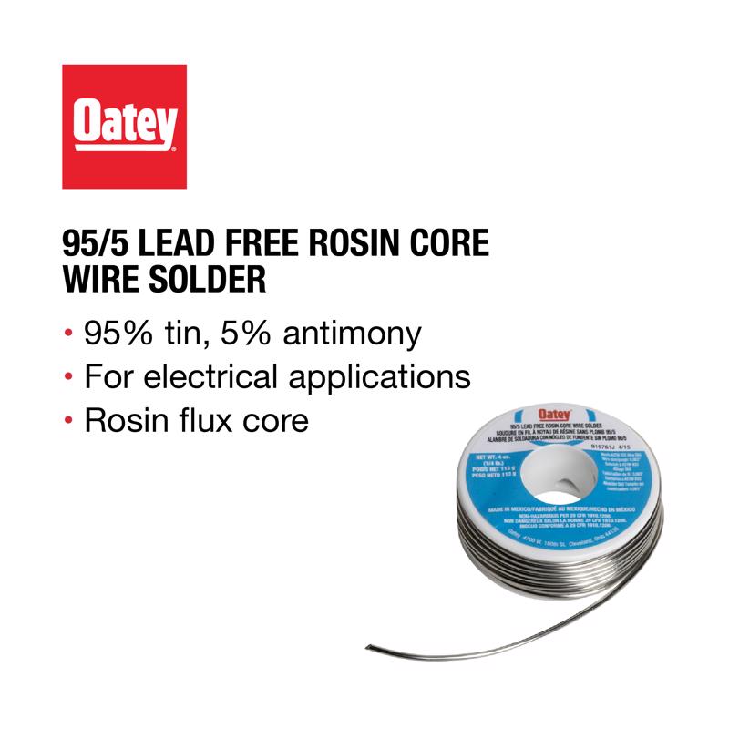 Oatey Lead-Free Rosin Core Solder Wire Tin/Antimony 95/5 1 pc