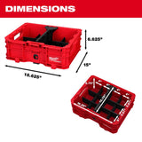 Milwaukee PACKOUT 6.63 in. H X 18.625 in. D Crate Modular System Black/Red