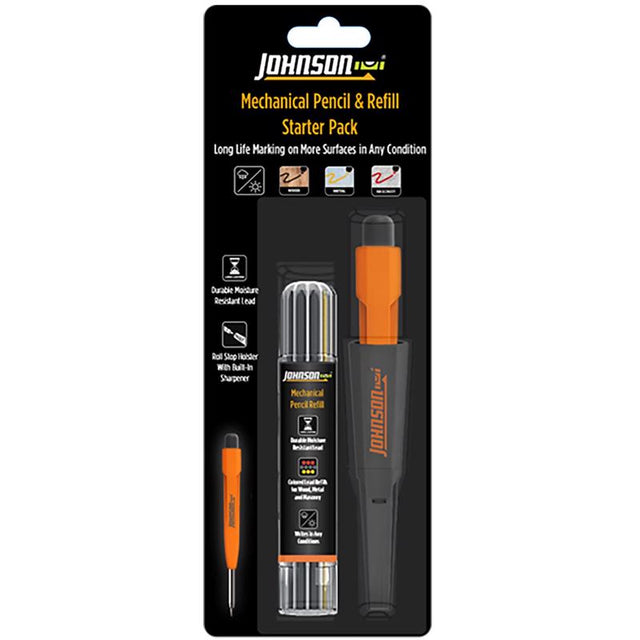 Johnson 1.181 in. L Mechanical Carpenter Pencil Orange 1 pc