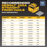 DEWALT 20V MAX XR 16 Ga. Cordless Straight Finish Nailer Tool Only