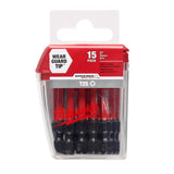 Milwaukee Torx 2 in. Impact Power Bit Alloy Steel 15 pc