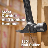 Stiletto 14 oz Milled Face Framing Hammer 18.0 in. Titanium Handle
