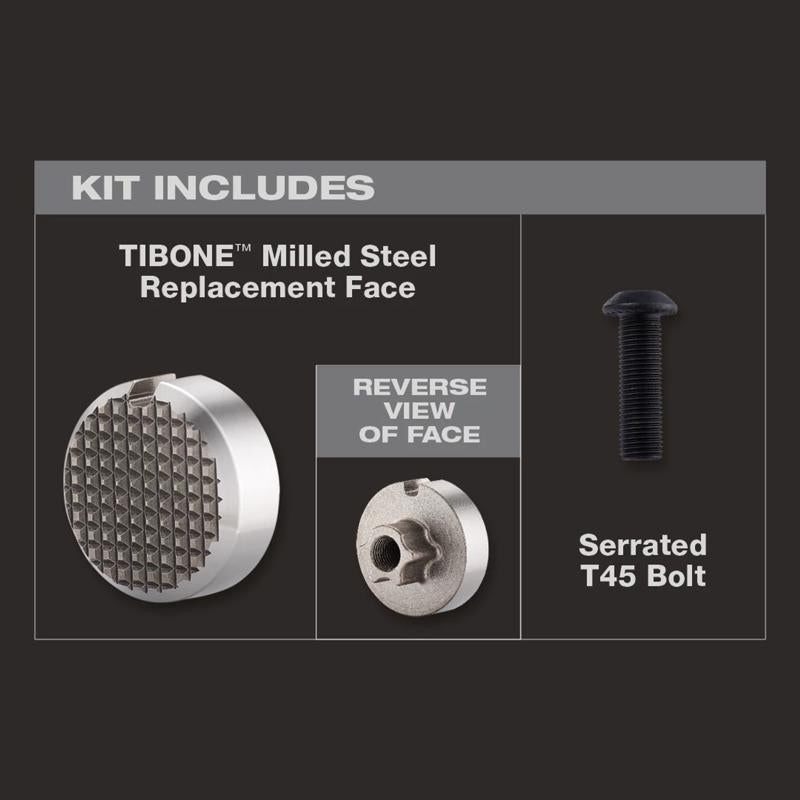 Stiletto 1.42 in. Steel Milled Replacement Face Kit Gray 1 pc