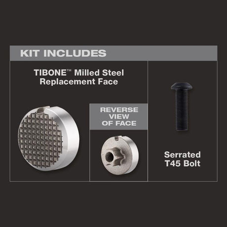 Stiletto 1.42 in. Steel Milled Replacement Face Kit Gray 1 pc