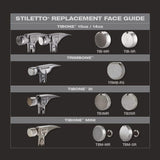 Stiletto 1.42 in. Steel Milled Replacement Face Kit Gray 1 pc