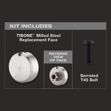 Stiletto 1.42 in. Steel Smooth Replacement Face Kit Gray 1 pc