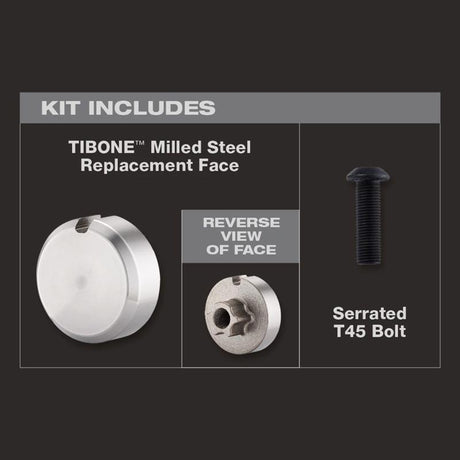 Stiletto 1.42 in. Steel Smooth Replacement Face Kit Gray 1 pc