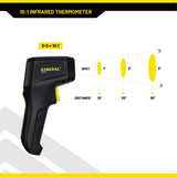 General 662 deg Infrared Thermometer 7 in. L X 3.3 in. W Black