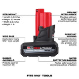 M12 FUEL Hedge Trimmer Kit w 5.0Ah & 4.0Ah Battery Packs