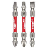 Milwaukee Assorted Double-Ended Screwdriver Bit Set Alloy Steel 3 pc