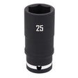Craftsman 25 mm X 1/2 in. drive Metric Deep Impact Socket 1 pc