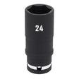 Craftsman 24 mm X 1/2 in. drive Metric Deep Impact Socket 1 pc