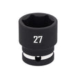 Craftsman 27 mm X 1/2 in. drive Metric Shallow Socket 1 pc