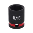 Craftsman 11/16 in. X 3/8 in. drive SAE Shallow Socket 1 pc