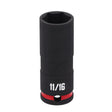 Craftsman 11/16 in. X 3/8 in. drive SAE Deep Impact Socket 1 pc