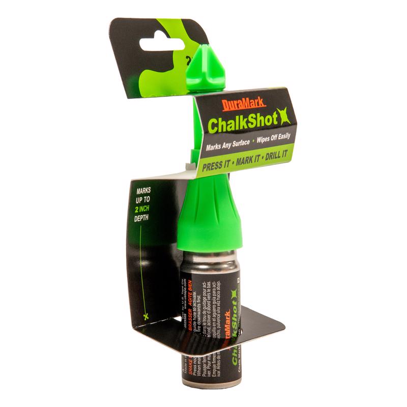 DuraMark 1 oz Hi-Visibility Marking Chalk Fluorescent Green 1 pk