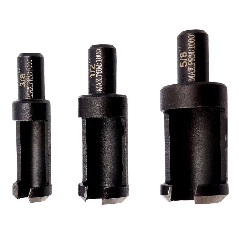 General Hardened Steel Plug Cutter 3 pc