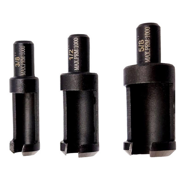 General Hardened Steel Plug Cutter 3 pc