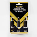 General Hardened Steel Plug Cutter 3 pc