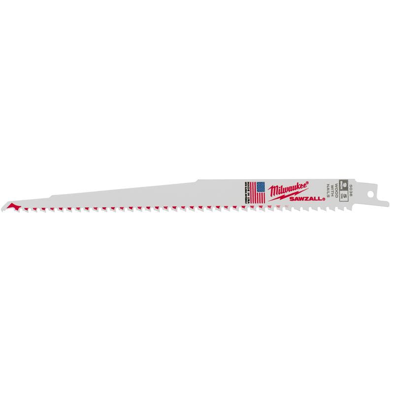 Milwaukee Sawzall 9 in. High Speed Steel Reciprocating Saw Blade 5 TPI 25 pk