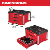 PACKOUT Rolling Drawer w 2-Drawer and 3-Drawer Tool Box 3PC Stack