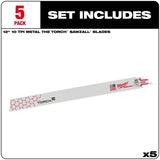 Milwaukee 12 in. High Speed Steel Reciprocating Saw Blade 10 TPI