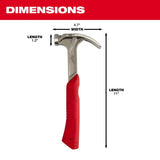 Milwaukee 12 oz Smooth Face Claw Hammer 10 in. Steel Handle