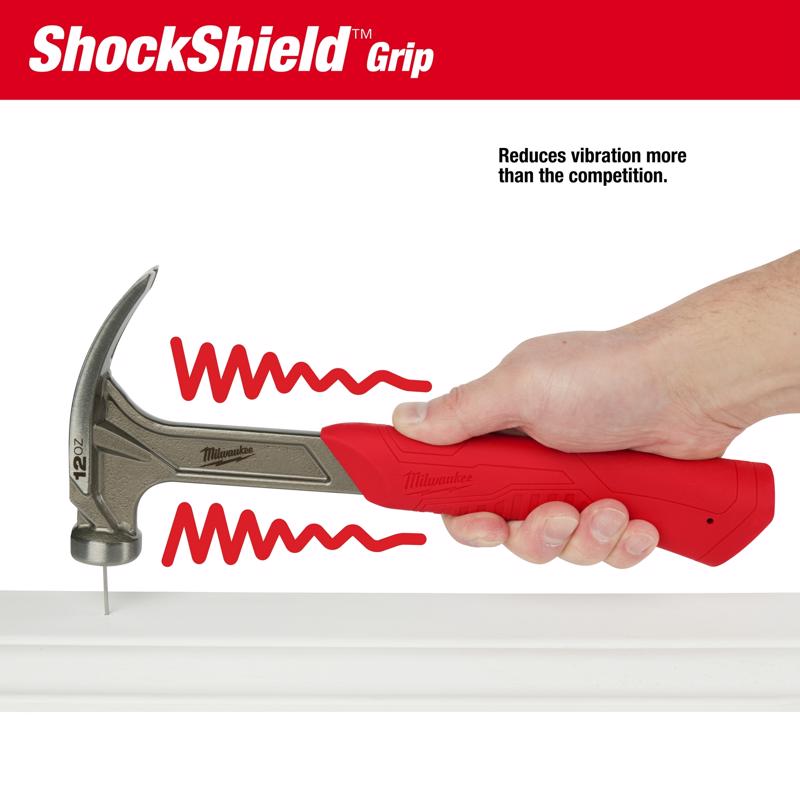 Milwaukee 12 oz Smooth Face Claw Hammer 10 in. Steel Handle