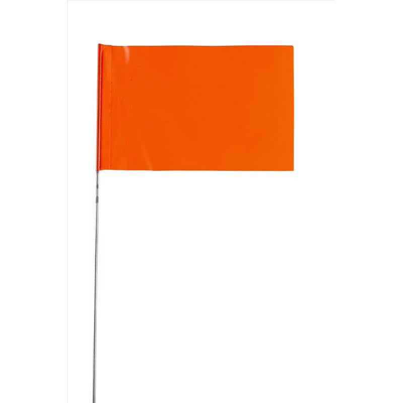 CH Hanson Co. 15 in. Fluorescent Orange Stake Flags PVC 1 pk