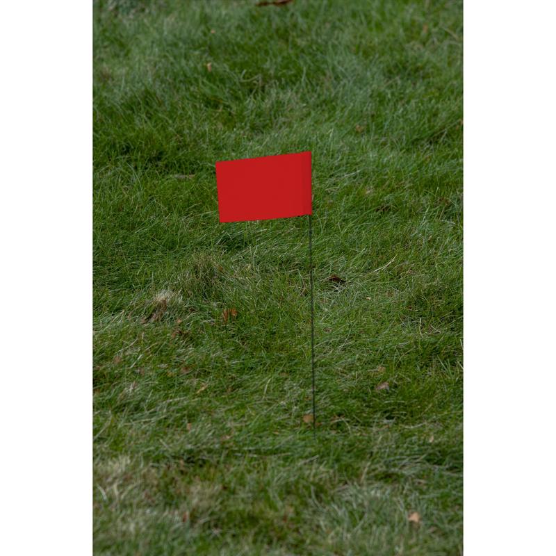 CH Hanson Co. 15 in. Fluorescent Red Stake Flags PVC 1 pk
