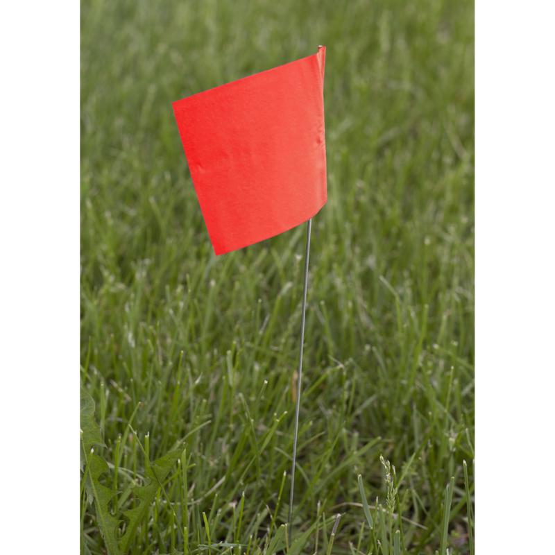 CH Hanson Co. 15 in. Fluorescent Red Stake Flags PVC 1 pk