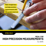 General Tools 6 in. L X 0.46 in. W Stainless Steel Precision Pocket Rule Metric and SAE