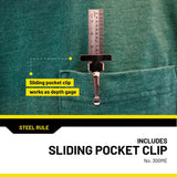General Tools 6 in. L X 0.46 in. W Stainless Steel Precision Pocket Rule Metric and SAE