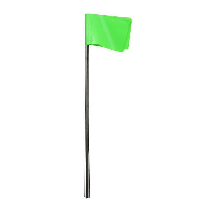 C.H. Hanson 15 in. Fluorescent Lime Stake Flags PVC 1 pk