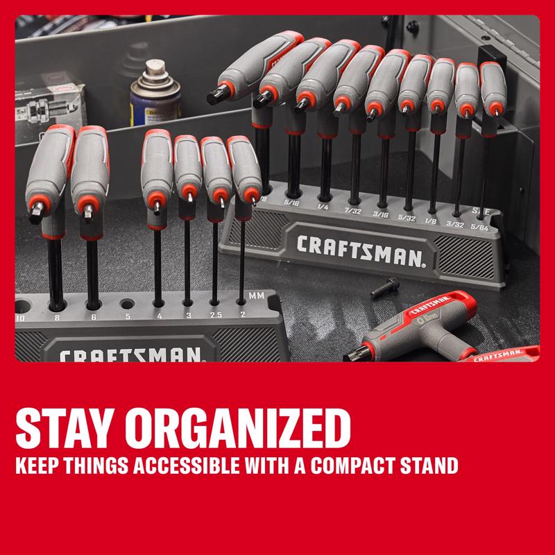 Craftsman Overdrive SAE T-Handle Hex Key Set 9 pc