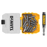 DEWALT 1 in. L Steel Compact Magnetic Drill Bit Set Hex Shank 18 pc