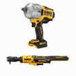 DeWalt 20V MAX XR 1/2" Impact Wrench with 20V MAX ATOMIC 3/8" Ratchet