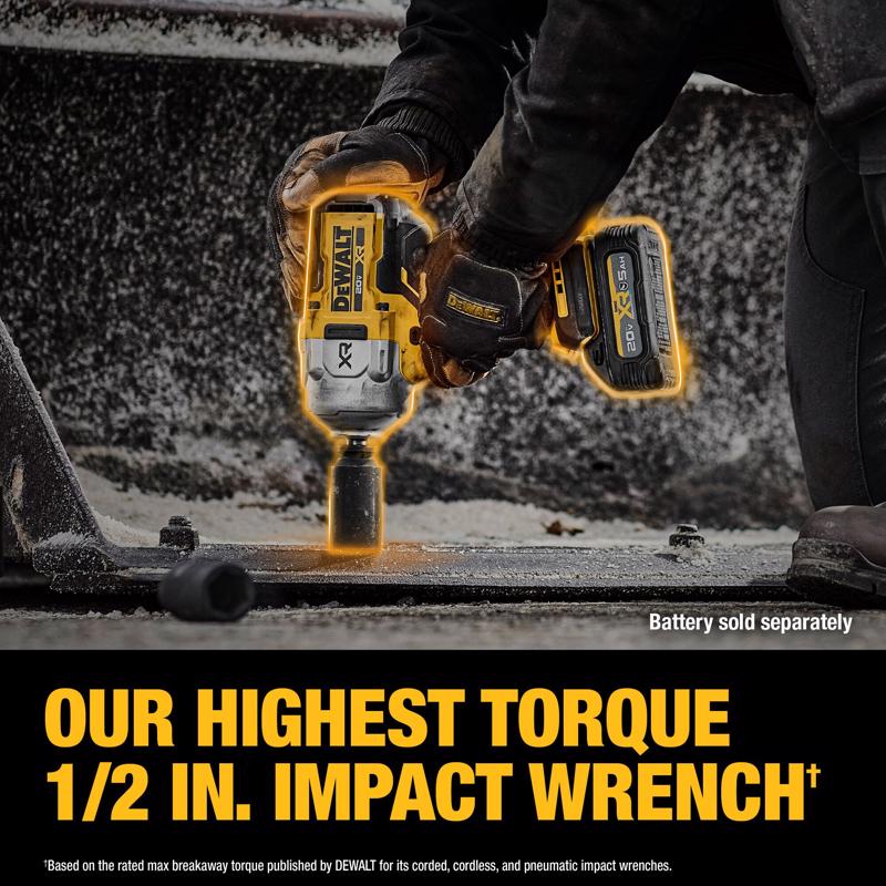 DeWalt 20V MAX XR 1/2" Impact Wrench with 20V MAX ATOMIC 3/8" Ratchet