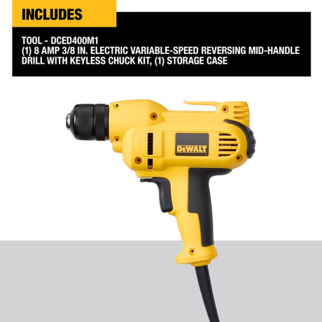 DEWALT 8 amps 3/8 in. VSR Corded Drill
