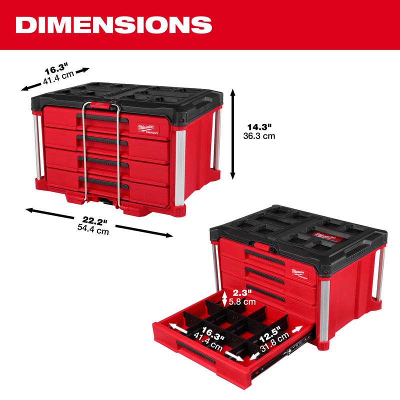 Packout Single Drawer Tool Box w 4-Drawer Tool Box