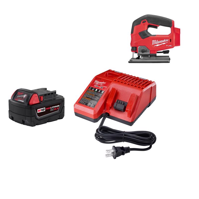 M18 5.0Ah Starter Kit w M18 FUEL D-Handle Jig Saw