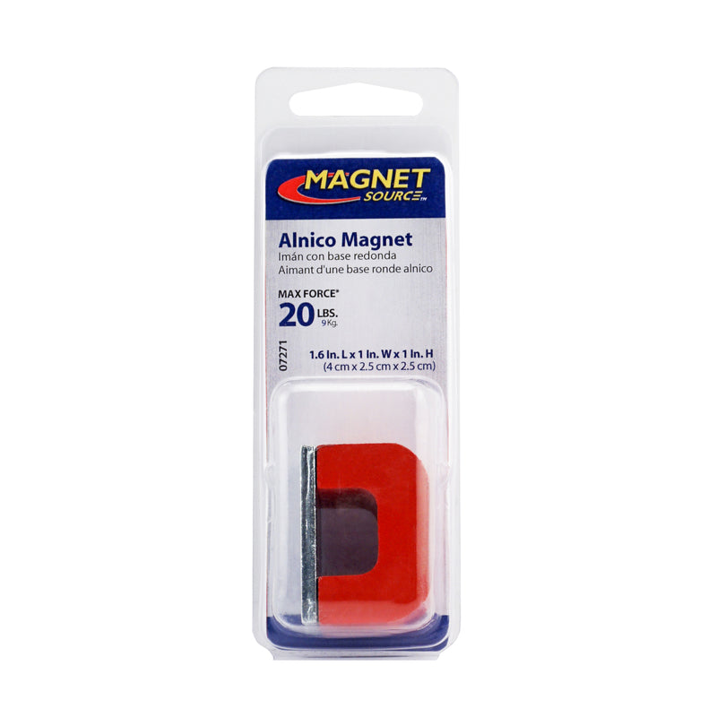 Magnet Source 1.6 in. L X 1 in. W Red Horseshoe Magnet 20 lb. pull 1 pc