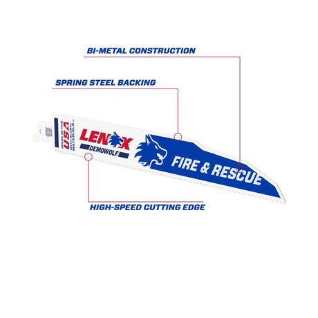 LENOX DEMOWOLF 9 in. Bi-Metal Reciprocating Saw Blade 10 TPI 2 pk