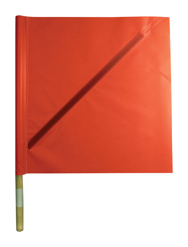 FLAG SAFETY ORNG 18X18"