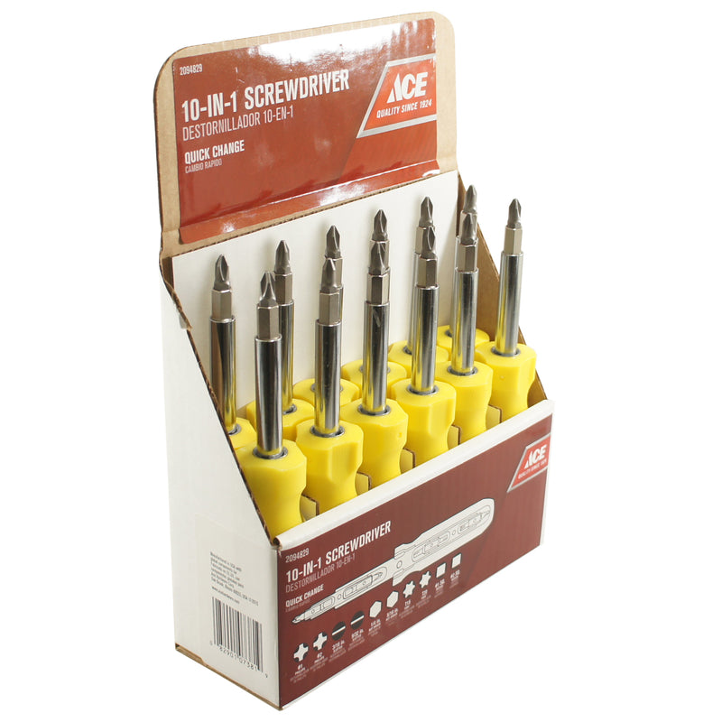 Ace 10-in-1 Screwdriver 8 in.