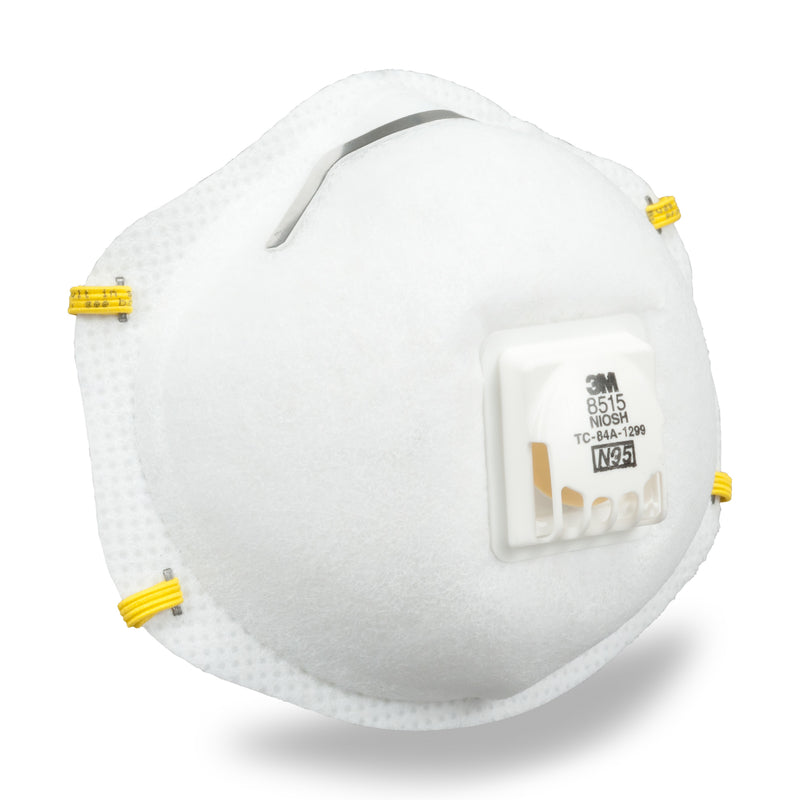 3M N95 Metal Working Disposable Respirator Valved White 1 pc