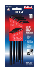 Eklind Hex-L .050 to 1/4 in. SAE Long Arm Hex L-Key Set 11 pc