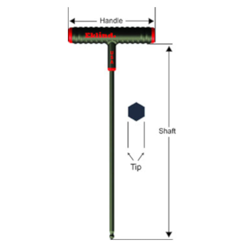 Eklind Power-T 3/16 in. SAE T-Handle Ball End Hex Key 1 pc