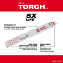 Milwaukee The Torch 9 in. Bi-Metal Reciprocating Saw Blade 18 TPI 5 pk